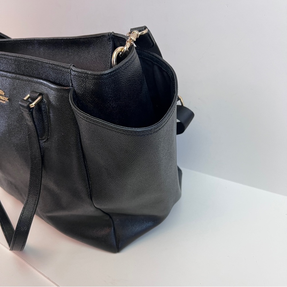 Coach Black Pebbled Leather Diaper Bag - Picture 3 of 8